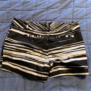 New York & Company Black and White High Waist Shorts